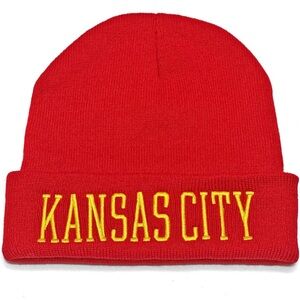 Vibrant Red Kansas City Kids Beanie